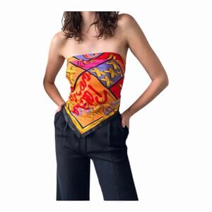 Vintage Paloma Picasso Parfums Astrological Scarf Italy 1980s Signed Designer